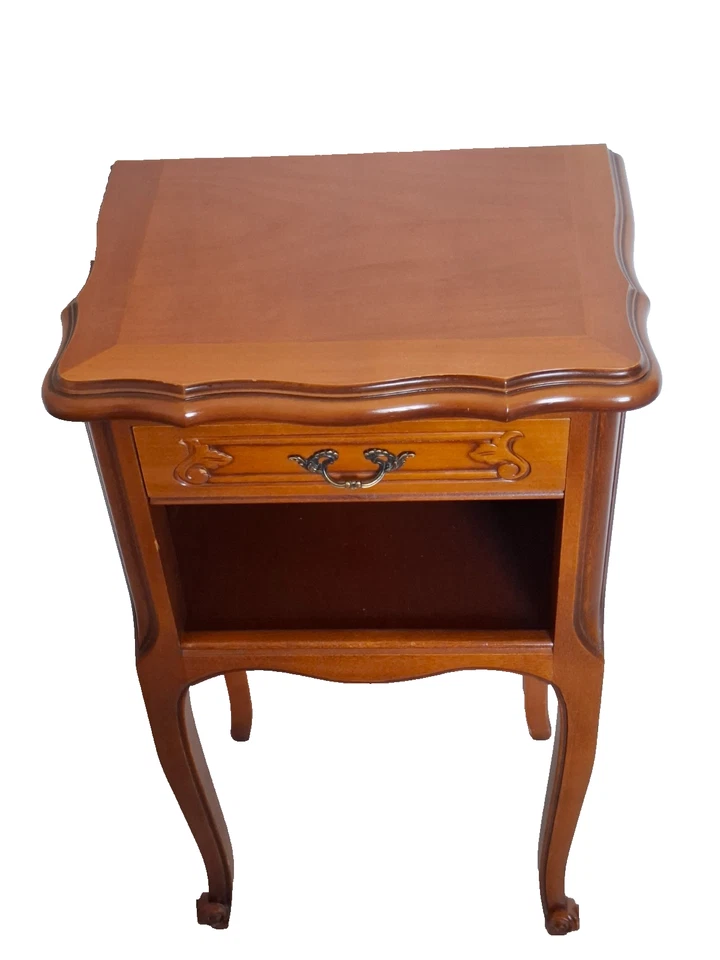 Beistelltisch Nachttisch Louis XV Holz Kommode Abstelltisch night table french - Bild 4 von 4
