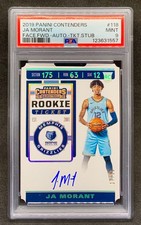 2019 Contenders JA MORANT Rookie Ticket Stub Die Cut Auto SP /19 #118 Mint PSA 9