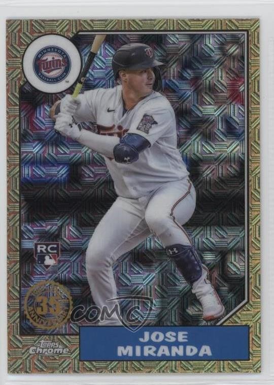 2022 Update 1987 Topps Chrome Silver Pack Series Mojo Jose Miranda #T87C-33 06l3