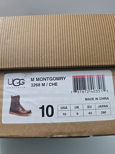 UGG Mens Montgomry Leather canvas combat boots size 10 great condition - Picture 2 of 8