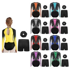 Girls Outfit Gymnastics Set Training Dancewear Performance Rhythmic Ballet
