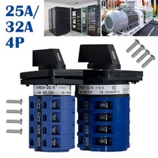 Motor Reversing Switch single or 3 phase 25, 32 or 63amp 4 Pole Lathe car lift