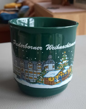 Weihnachtsbecher vom Paderborner Weihnachtsmarkt 2009,  Schloss und Markt, grün