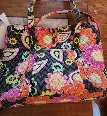 Vera Bradley Ziggy Zinnia Toggle Tote Bag Retired Pattern floral shoulder purse