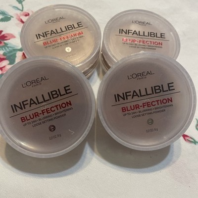 4~Loreal Infallible Blur-Fection Loose Powder Translucent 15~Medium Deep 0.21oz