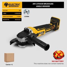 125mm Brushless Cordless Angle Grinder 20V For DeWALT Battery Cutting Tool