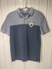 Tommy Hilfiger Color Block Polo Shirt custom fit Men's L Embroidered Logo Crest
