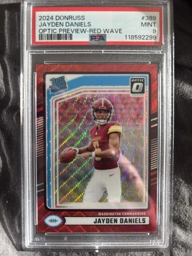 2024 Panini Donruss - Jayden Daniels #389 Optic Preview Red Wave Prizm (RC)