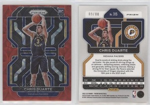 2021-22 Panini Prizm Choice Red Prizm /88 Chris Duarte #315 Rookie RC