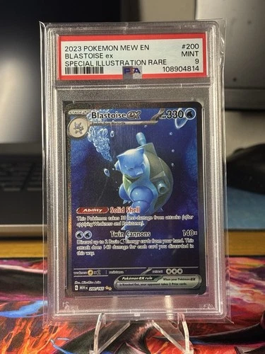 2023 POKEMON MEW EN-151 SPECIAL ILLUSTRATION RARE #200 BLASTOISE EX PSA 9