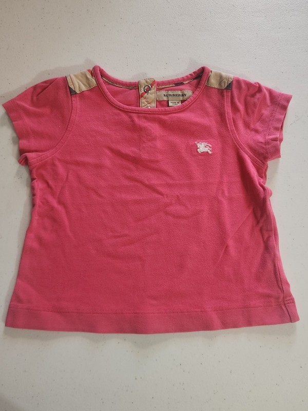 Burberry Children's Pink Short Sleeve Shirt Size 3y/98c
