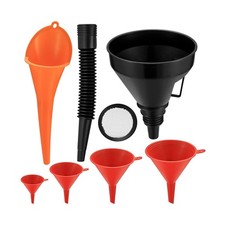 Zxglxinyao 6 Pcs Automotive Funnels Set, Wide Mouth Fuel Funnels, Plastic Lon...