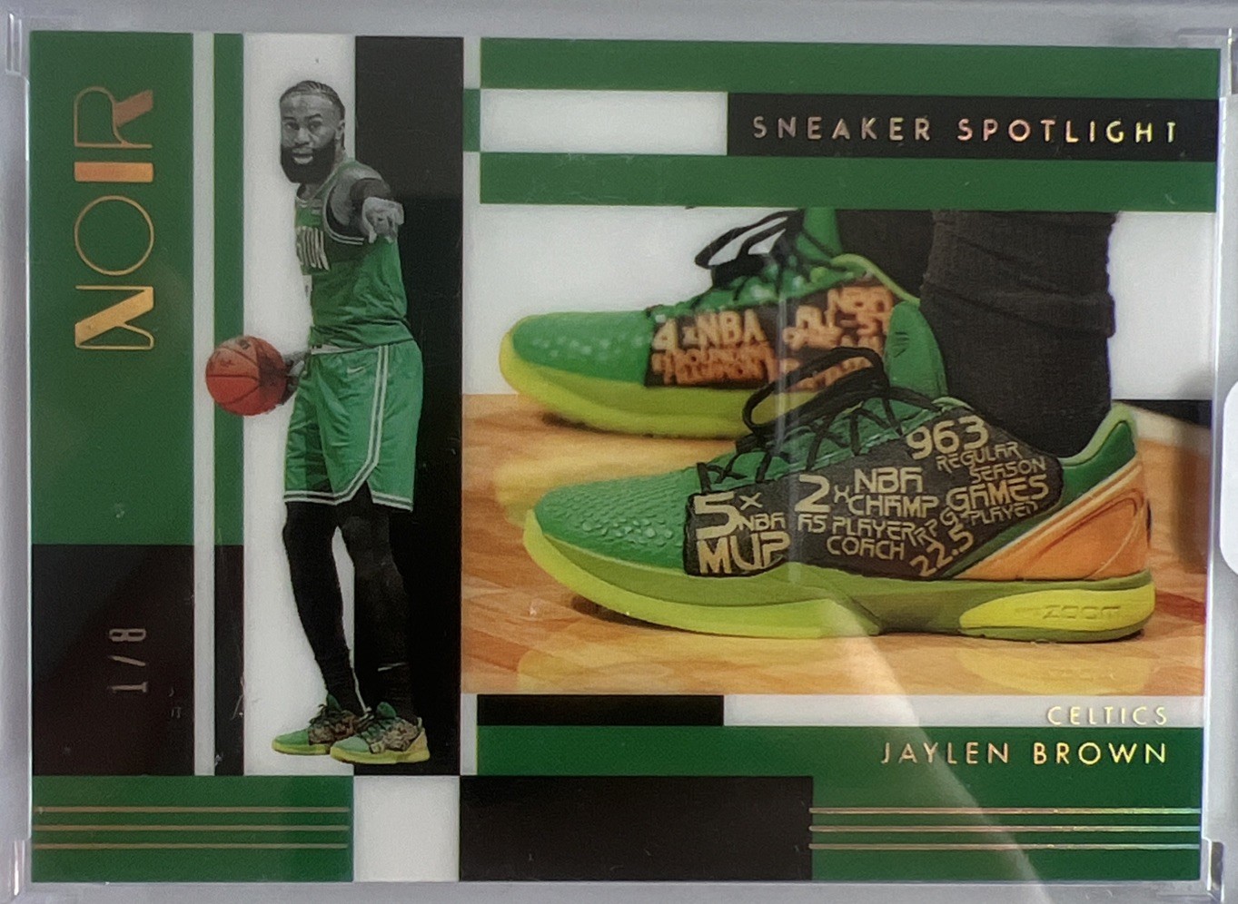 Jaylen Brown 2024-25 Panini Noir Sneaker Spotlight FOTL /8 SSP Case Hit