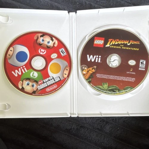 Set Wii games- New Super Mario Bros. & Indiana Jones