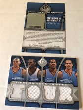 DURANT/WESTBROOK ~~ (#'d sp /99) MEMORABILIA ~~ 2009 sp game used 4 on 4 fabrics