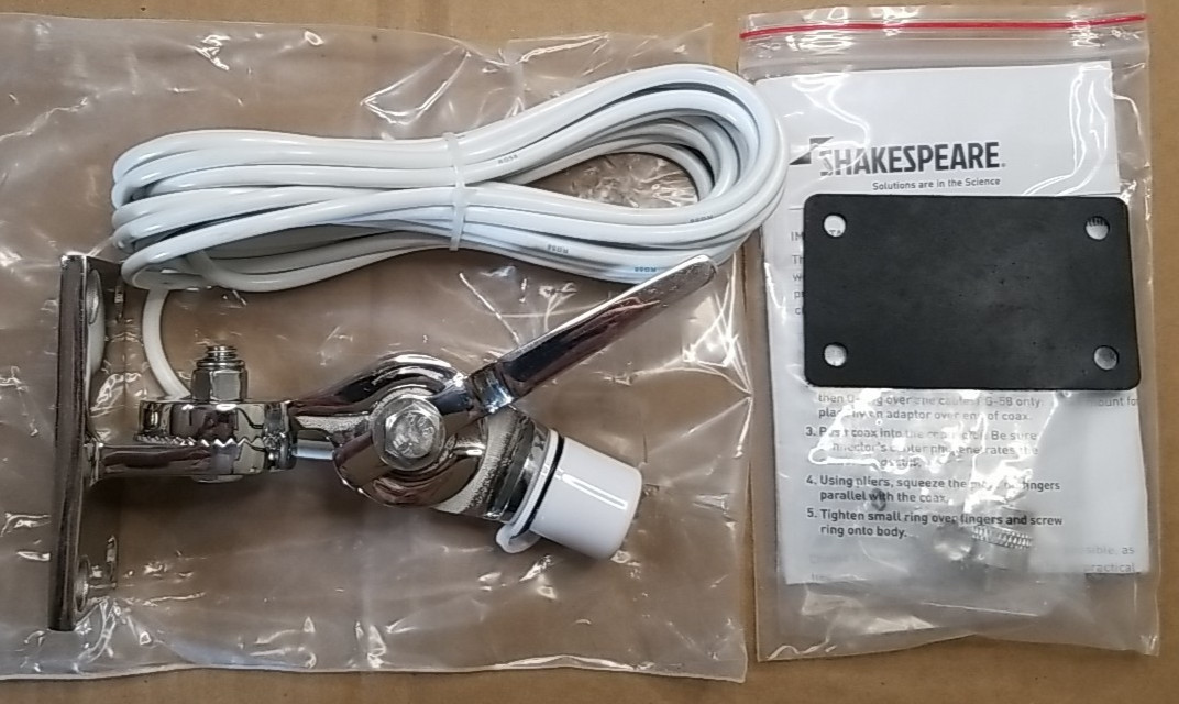 Shakespeare VHF Antenna Quick Connect Stainless Steel Ratchet Mount QCM-S