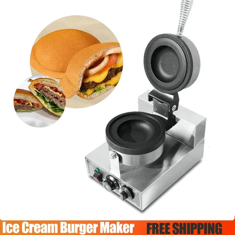 Ice Cream Burger UFO Burger Panini Maker Machine Waffle Press Machine
