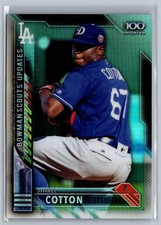 2016 Bowman Chrome #BSU-JC Jharel Cotton Scouts' Top 100 Updates