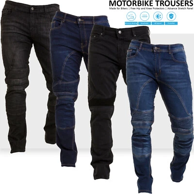 NEWFACELOOK Motorradhose Herren Stretchpanel Motorradpanzerung Jeans Schutzfutter
