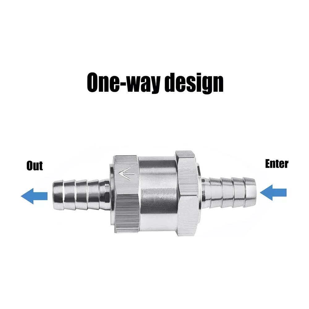 3/8" Fuel Check Valve One Way Inline Non Return Diesel Gasoline Black 10mm 2Pcs