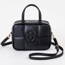 MARY QUANT Shoulder Bag Book Black Pockets 13x21x10cm luxury Japan NEW