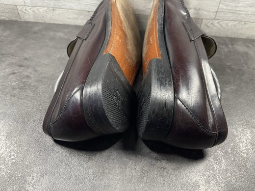 SAS Loafers Men 11.5N Hand Sewn Penny 40 Shoes Black Red Leather Slip On Moc - Picture 13 of 21