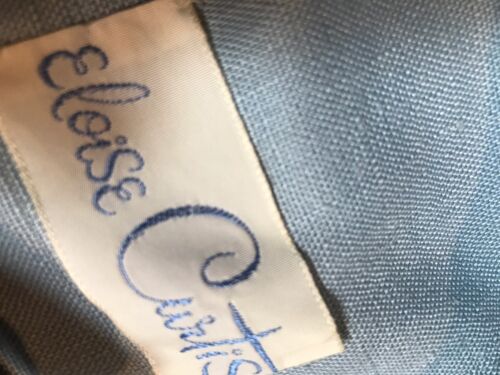 Vintage Eloise Curtis Skirt Set Beaded High Waisted Sleeveless Shell Blue 4 - Picture 4 of 4