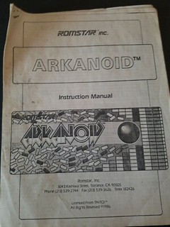 VINTAGE 1986 Romstar TOURNAMENT ARKANOID Video Arcade Game Instruction Manual