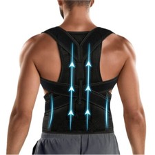 Waist Support Men/Women Posture Corrector Brace Back Lumbar Shoulder Belt Girdle
