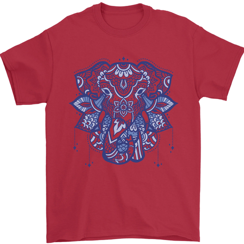 Camiseta De Hombre Elefante De Arte Mandala 100% Algodón - Imagen 34 de 90