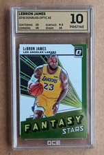 LeBron James Donruss Optic Fantasy Stars 2018/19 - OCE 10 PRISTINE Not PSA