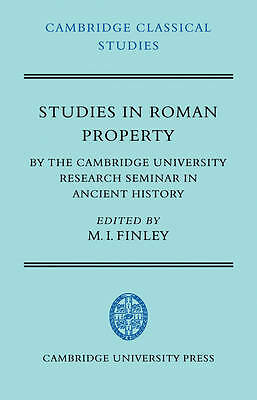 Studies in Roman Property Finley Paperback Cambridge University Press