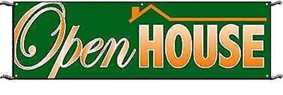 Open House | Vinyl Banner w/ Grommets | 3 H x 10 W