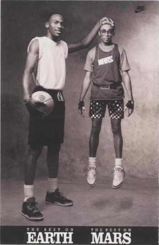 1990-91 Nike Poster Cards Michael Jordan / Spike Lee #848 Orbit