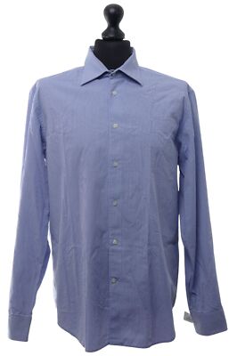 JOOP! Mandello Langarm Freizeithemd Hemd L KW42 blau dunkelblau kariert ÄL:66cm