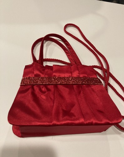 Kids Fancy Red Purse with Red Sparkles - Picture 2 of 4