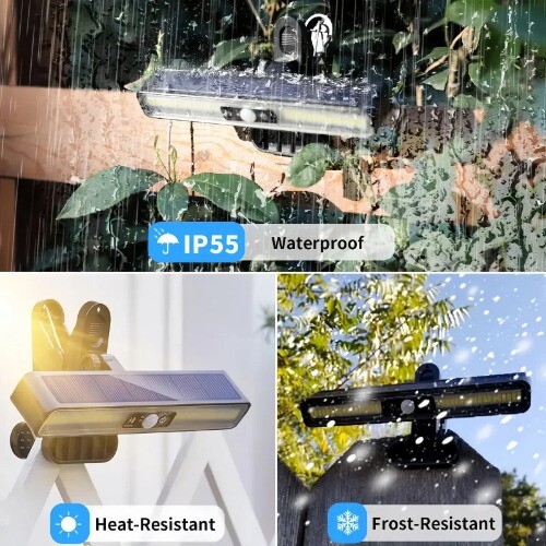 Luces solares de jardín para exteriores impermeables lámpara LED de conducción humana para paisaje - Imagen 3 de 20