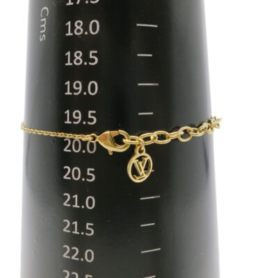 Authentic LOUIS VUITTON Petit Louis Bracelet M00374 Gold