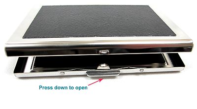 2-Piece RFID Safe Credit Card Holder Set - Heavy Duty Steel Metal Card Case Wallet, Brushed Silver