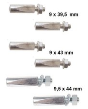 2x CHIAVELLA PEDIVELLA PEDALI BICI EPOCA VINTAGE ACCIAIO ZINCATO DIAMETRO 9 9.5