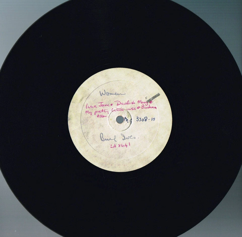 BURL IVES Women 2x10" LP WHITE LABEL Single Sided BRUNSWICK UK LA8641 @FOLK SONG - Image 4 of 4