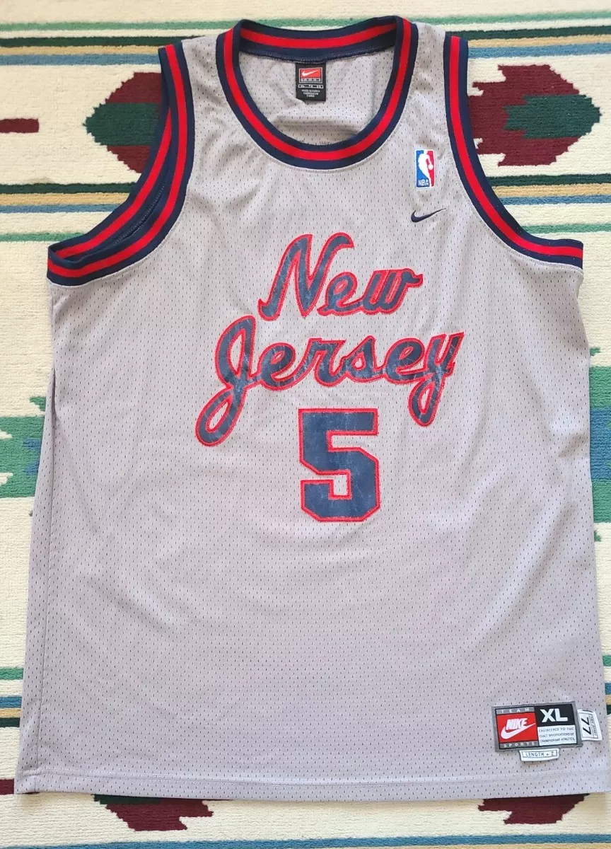 Vintage Nike New Jersey Nets Jason Kidd Rewind Jersey Size XLarge