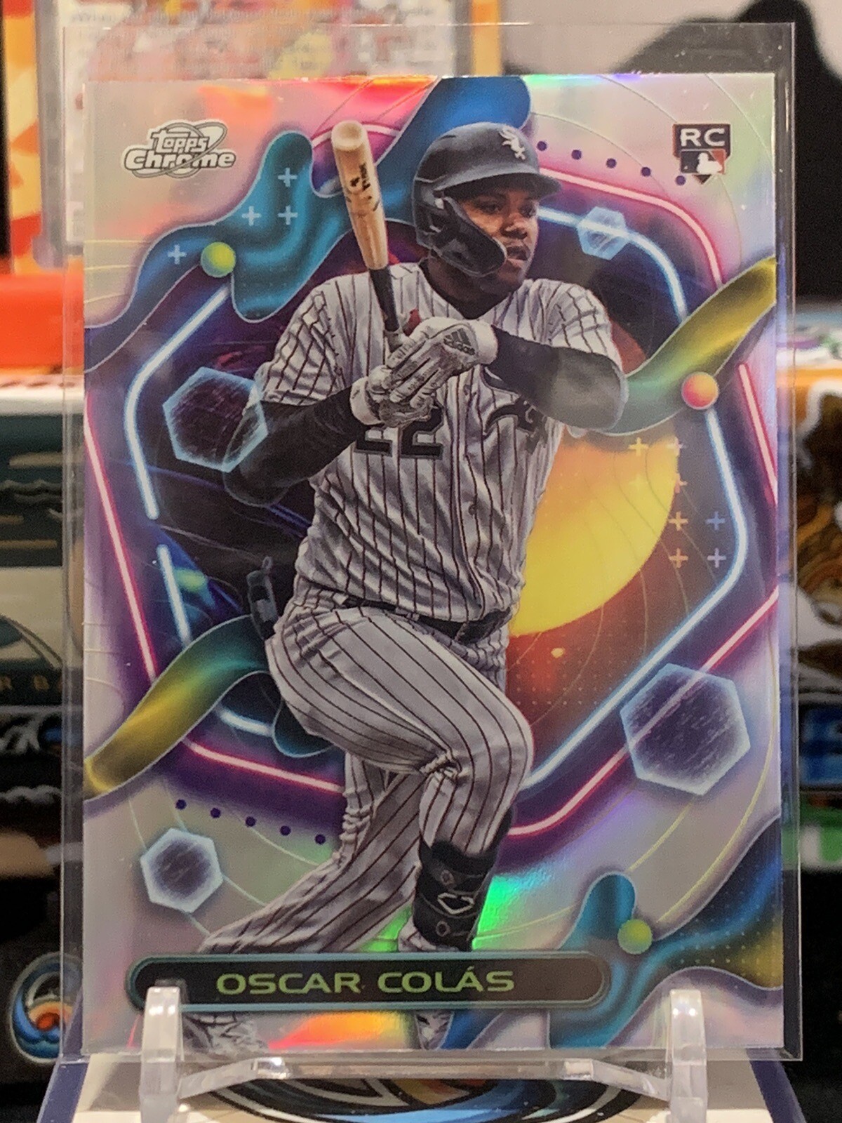Oscar Colas 2023 Topps Chrome Cosmic Refractor Rookie RC #104 White Sox WB3M
