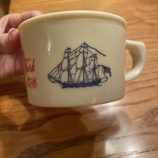 Vintage Old Spice Shulton Shaving Mug 1786 Ship Grand Turk Salem