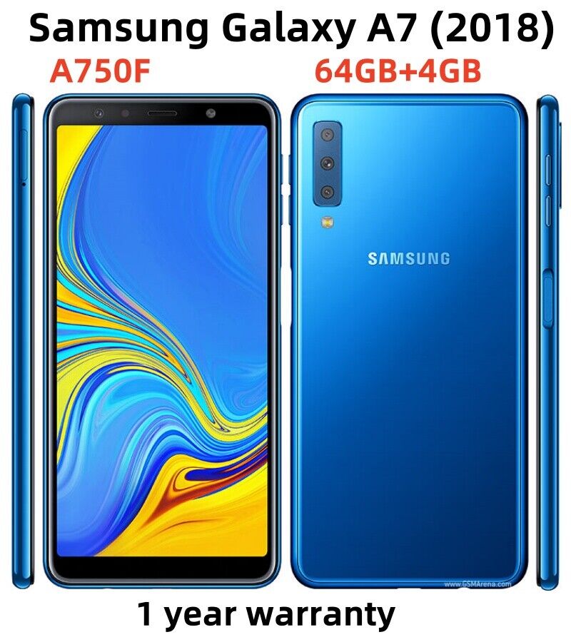Samsung Galaxy A7 (2018) A750F 64GB+4GB Dual Sim Unlocked Samsung Galaxy A7 (2018) A750F 64GB+4GB Dual Sim Unlocked