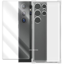 Transparent Tempered Screen Protector Case f Samsung Galaxy S24 Ultra SM-S928U