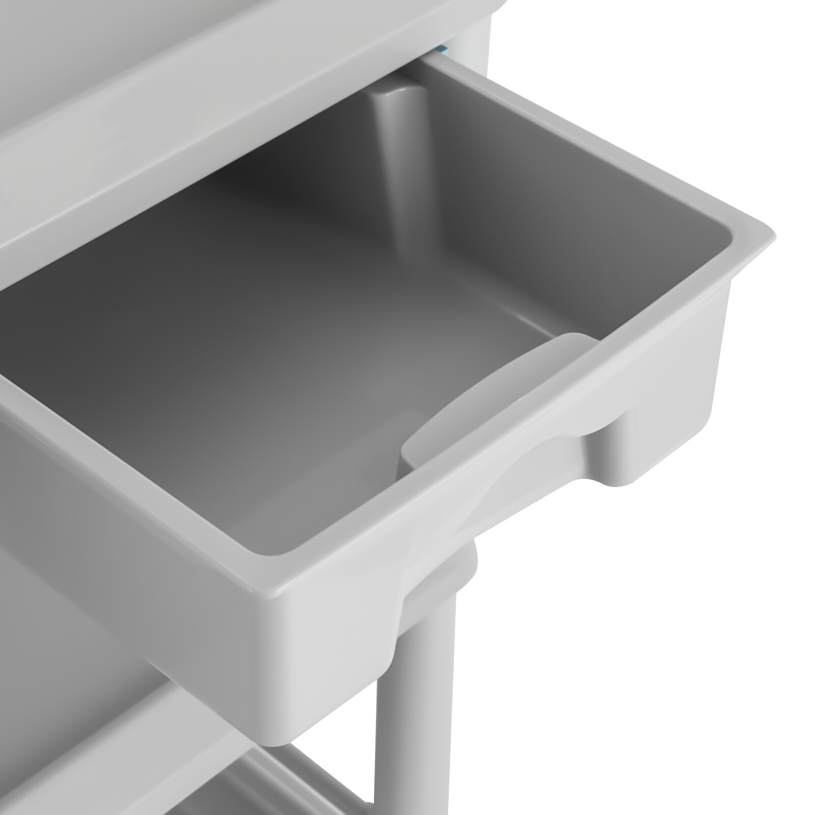 3-tier Beauty Salon Cart Beauty Instrument Cart Rolling Tool Cart with 4 Wheels