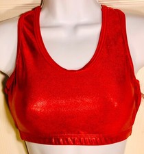 NWT GK Elite Red Mystique Cheer Dance Top Racerback Size Adult S
