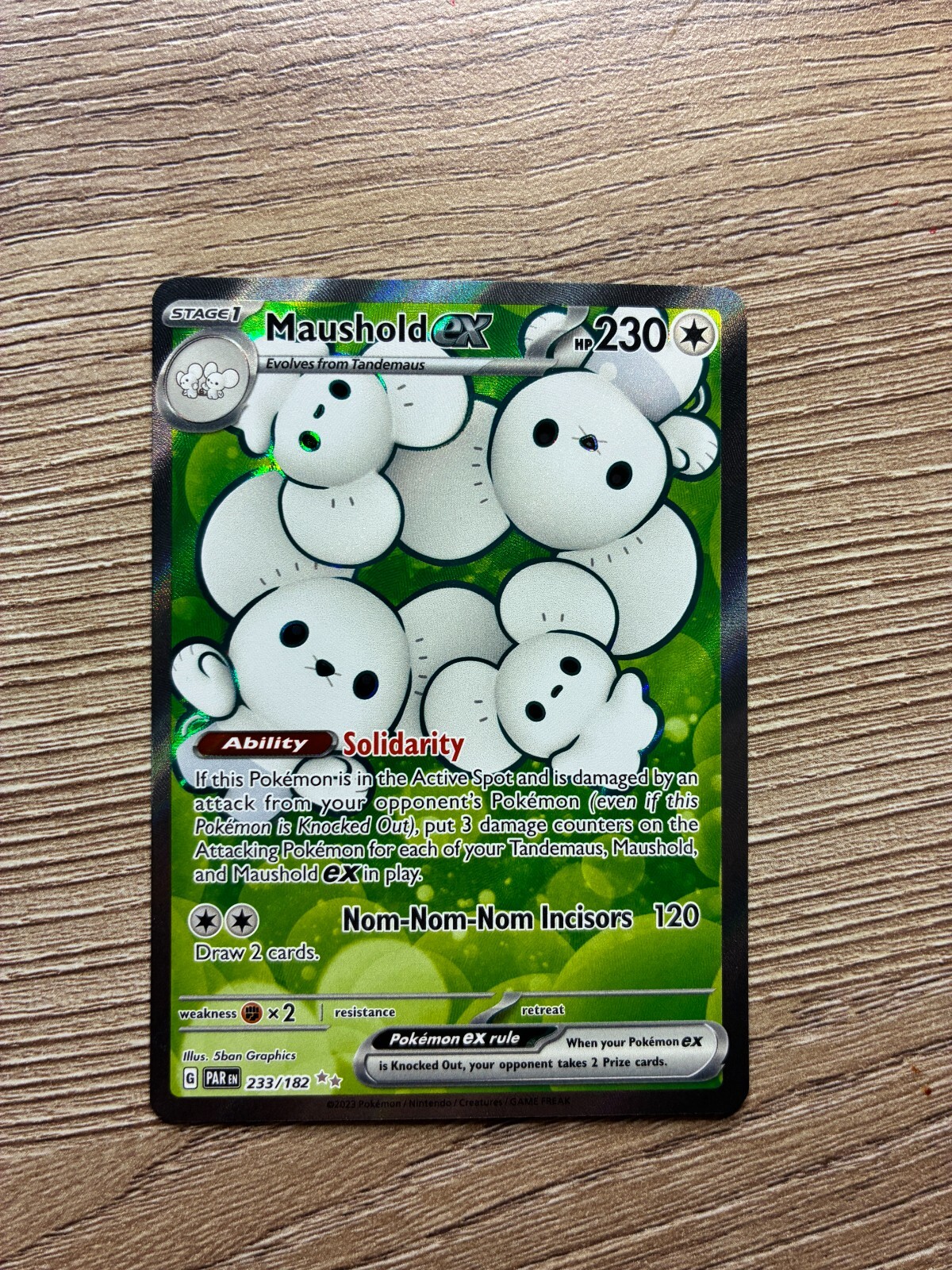Pokémon TCG Maushold ex Paradox Rift 233/182 Holo Ultra Rare