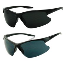 Casual Slim Wraparound Black Lightweight Shooting Hunting Biker Sunglasses